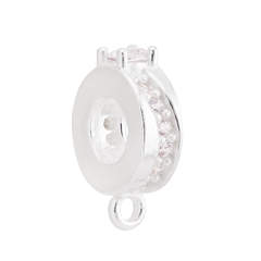 Acessório Prata Pingente Berloque Zircônia Cristal - comprar online