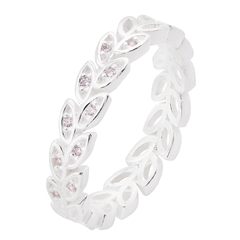 Anel Prata Ramo Zircônia Cristal - comprar online