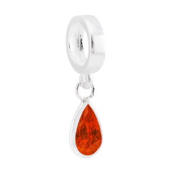 Berloque Ponto de Luz Gota Laranja Escuro 5mm - comprar online