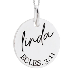 Pingente Prata Medalha 15mm Linda Ecles 3:11 - comprar online