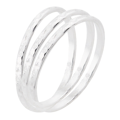 Anel Prata 3 Aros Trabalhados 1,5mm - comprar online