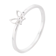 Anel Prata Borboleta Vazada 5mm - comprar online