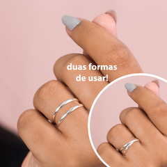 Anel Prata Fita em X 2mm na internet