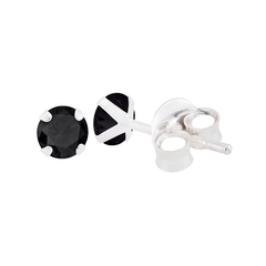 Brinco Prata Ponto de Luz 3mm Black - comprar online