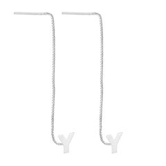 Brinco Prata Letra Y 5mm Veneziana 5cm - comprar online