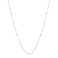 Colar Prata Cadeado 13 Zircônias Cristal 3mm na internet