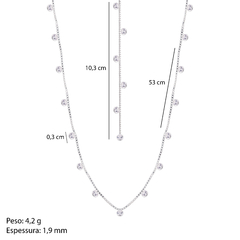 Imagem do Colar Prata Back Zircônias + Back Zircônias Cristal