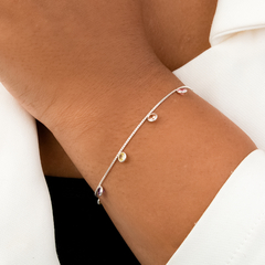 Pulseira Prata 7 Zircônias 4mm Coloridas - comprar online