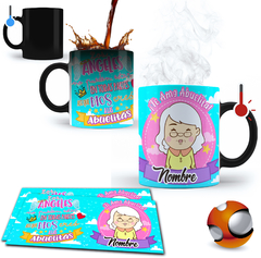 Taza Mágica Personalizada mi Abuela es un ángel