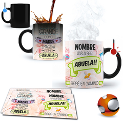 Taza Mágica Personalizada Noticia Bebé Abuela