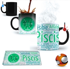 Taza Mágica Personalizada Piscis 08