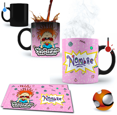 Taza Mágica Personalizada Rugrats Carlitos Ya Do Quiero Rosa 27