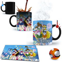 Taza Mágica Personalizada Sailor Moon Azul 06