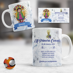 12 Tazas Personalizadas Recuerdo Primera Comunión Virgen