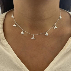 Choker fundo do mar folheada a prata - comprar online