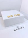 mini argolinhas douradas com pedrinhas coloridas - semijoias
