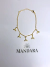 pulseira rabo de baleia - folheada a ouro