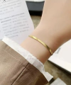 Pulseira laminada dourada ou prateada