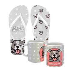 LUISA MELL -﻿ KIT CHINELO + CANECA "MEU PET SALVA VIDAS" + DOAÇÃO 50 REAIS - CACHORRO DE RAÇA M / G - Felipe Capovilla Tiendanube