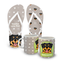 LUISA MELL -﻿ KIT CHINELO + CANECA "MEU PET SALVA VIDAS" + DOAÇÃO 50 REAIS - CACHORRO DE RAÇA M / G - comprar online