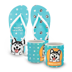LUISA MELL -﻿ KIT CHINELO + CANECA "MEU PET SALVA VIDAS" + DOAÇÃO 50 REAIS - CACHORRO DE RAÇA M / G - comprar online
