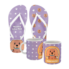 LUISA MELL -﻿ KIT CHINELO + CANECA "MEU PET SALVA VIDAS" + DOAÇÃO 50 REAIS - CACHORRO DE RAÇA M / G na internet