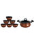 Kit 6 Cumbuca Tigela Caldo Sopa + 1 Panela Ferro Esmaltado