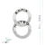 Dije 2 Aros Rusos Con Cubics + Con 2 Grabados De Plata 925
