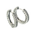 Aros Argollitas clasicas con delicadas zirconias y corazoncitos Pandora en Plata 925