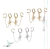 Aros Argollita Cadena Bidu Hielo Con Cubics Plata 925 Peso 4