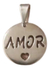 Dije Circular De Plata 925 Amor - comprar online