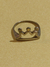 Anillo Corona De Puntas De Plata 925 Y Oro Nro 18 en internet
