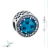 Dije Charm Piedra Azul Corazoncitos Pandora De Plata 925