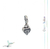 Mini Dije Charm Diamante Pandora De Plata 925