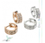 Aros Argollita Doble Semilinea Con Cubics Plata 925 Peso 3,7