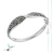 Pulsera Esclava Circular Electro Doblado Labrado Plata 925