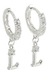 Aros Argollita Letra L Con Cubics Plata 925 Peso 1,3 - comprar online