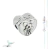 Dije Charm Traba Clip Corazón Mickey Esmaltado De Plata 925