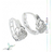 Aros Argollita hojita partida Con Cubics en Plata 925