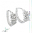 Aros argollitas con corazoncitos de Cubics Plata 925