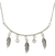 Collar Cadenita Barrita, Plumas Y Circulos De Plata 925 en internet