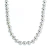 Collar bolita lisa 10mm, plata 925, 45 cm