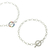 Pulsera con cierre marinero lleno de cubics en Plata 925