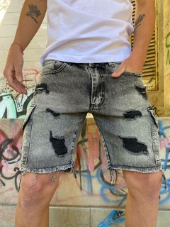 Bermuda Mom Cargo Steel - comprar online