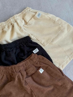 Bermuda corderoy Negro - tienda online