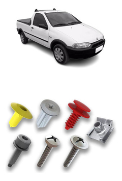 Kit 44 Peças Forro Porta Dianteira Fiat Strada 1996 Ate 2013