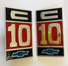 Par Emblema Lateral Plaqueta C10 Mod. Original (cópia) - Casa das Peças RP