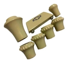 Kit Botão Painel C10 C14 D10 D60 C15 Caramelo Peças Marfim