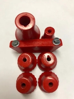 Kit Botão Painel C10 C14 D10 D60 C15 Vermelho 7 Peças Marfim - Casa das Peças RP