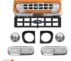 Kit Grade D10 C10 C10 Com Farol Aros Pisca Emblema Preta